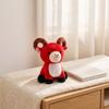 Plush Lamb Doll New Year Sheep Doll, of The Mascot Toy, Auspicious Cloud Soft Toy Embroidery, Red Cute Stuffed Animal for Chinese Gift Home
