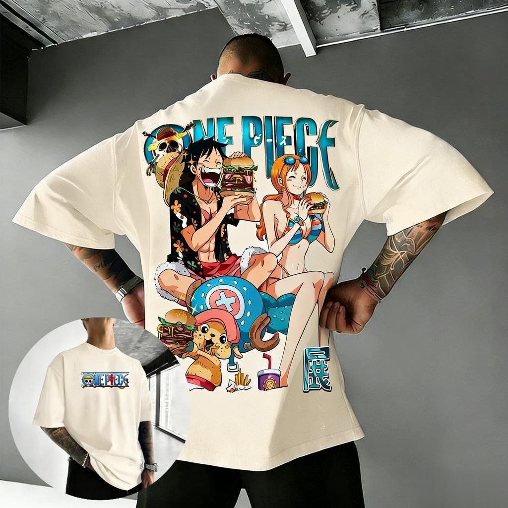 One Piece Anime T Shirt Men Women Luffy Nami Print Cotton Short Sleeve Tee Cartoon Graphic Streetwear Casual Top 2026 Summer Y2k