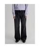 Wide Flare Fit Denim Pants Ash