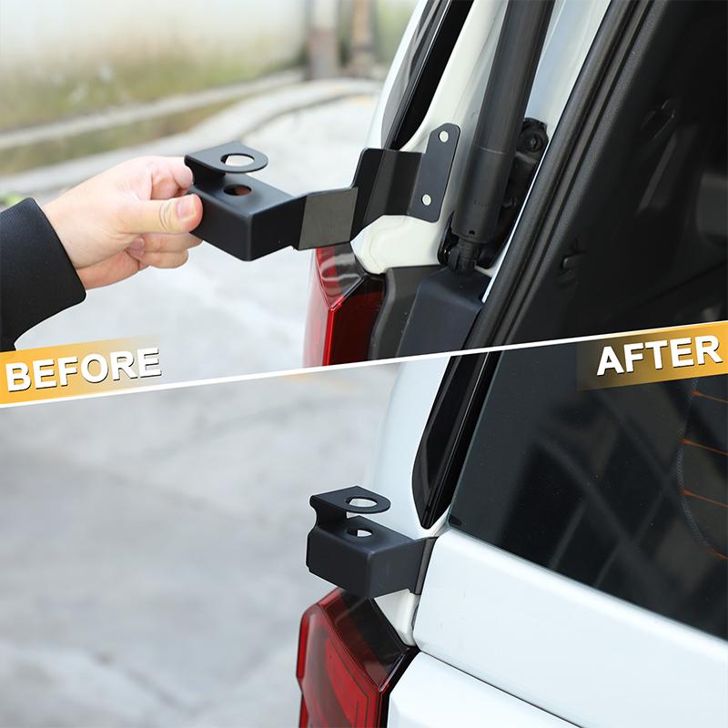 Für Toyota Land Cruiser Prado 250 LC250 2024 2025 Karbonstahl Auto Heckklappe Antennenhalter Montagehalter Außen Zubehör