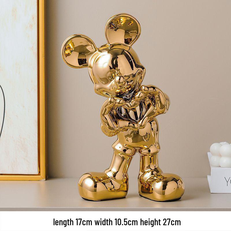 Luxury Creative Home Decor: Mickey Mouse Cartoon Ornaments for Living Room, TV Cabinet, and Entrance