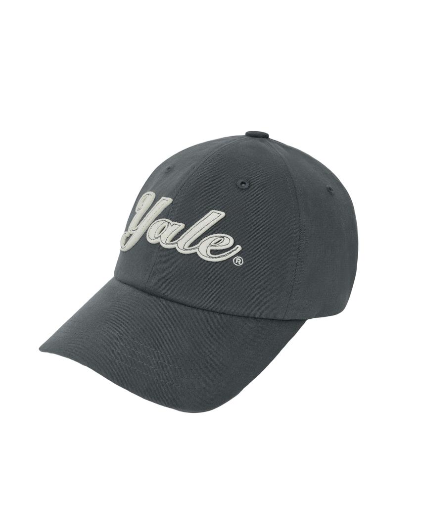YALE Felt Applique Ball Cap_Charcoal