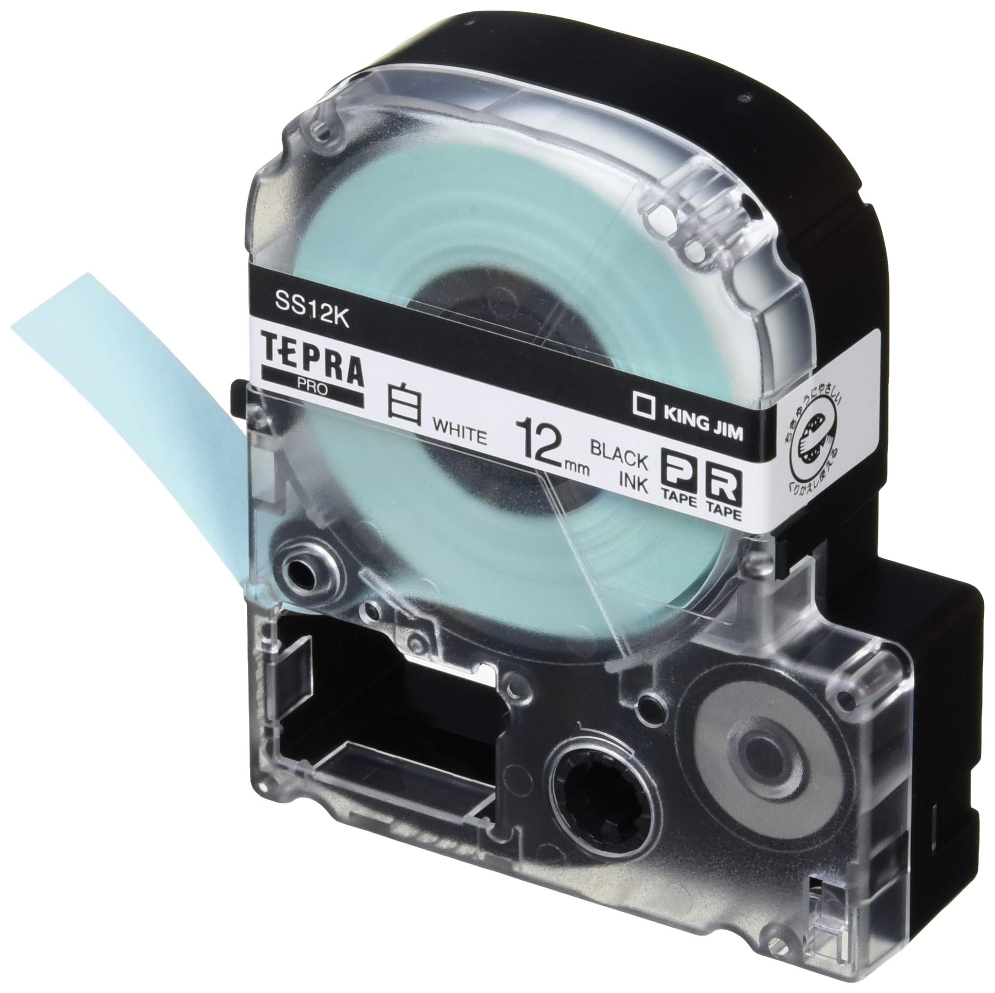 

King Jim Tepra PRO стрічковий картридж Eco Pack 10 штук 12 мм білі літери довжиною 8 м [Оригінальний] етикетка/чорний SS12K-10PN
