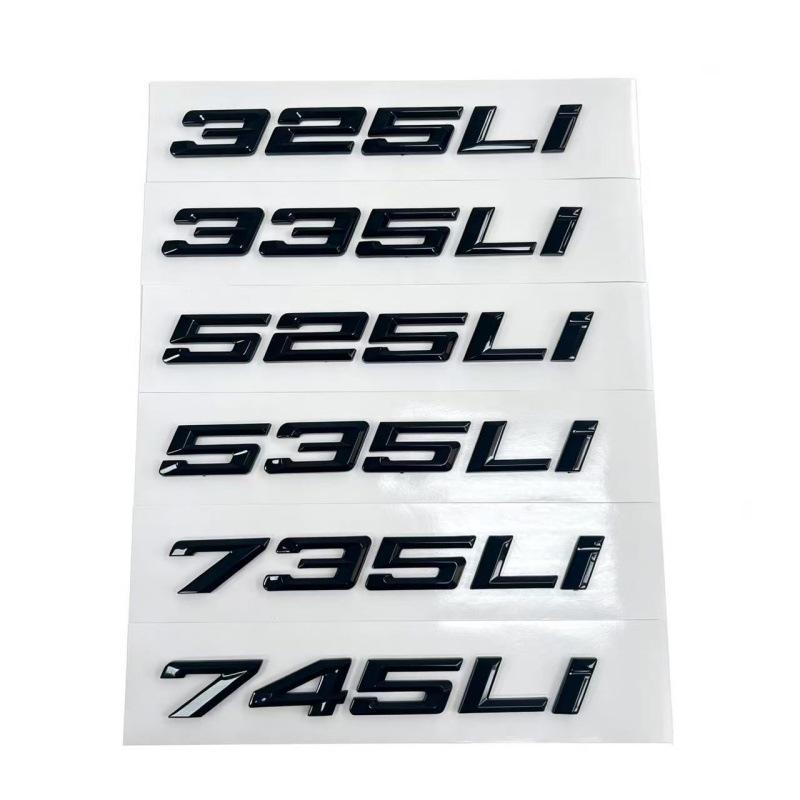 Compatible BMW 3, 5, 7 Series 320Li, 530Li, 740Li Rear Emblem Displacement Sticker.