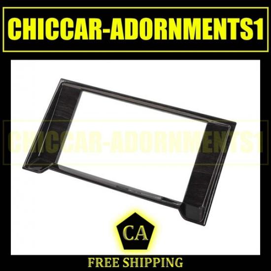 

Black Wood Grain Touch Screen Gps Navigation Cover Bezels Trim For Ford F150 15+