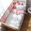 Babybettwäsche-Set Für Neugeborene Weiche Baumwolle Kinderbett-Bettwäsche-Set Mit Stoßfänger Für Mädchen Bettwäsche Für Kind Babyzimmer Dekoration Maßgefertigt