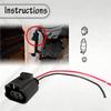 Waterproof 2-Pin Connector Plug 2Pcs For VW Headlight Washer Pump Fits For Passat Tiguan Polo Golf Transporter Part 1J0973722A