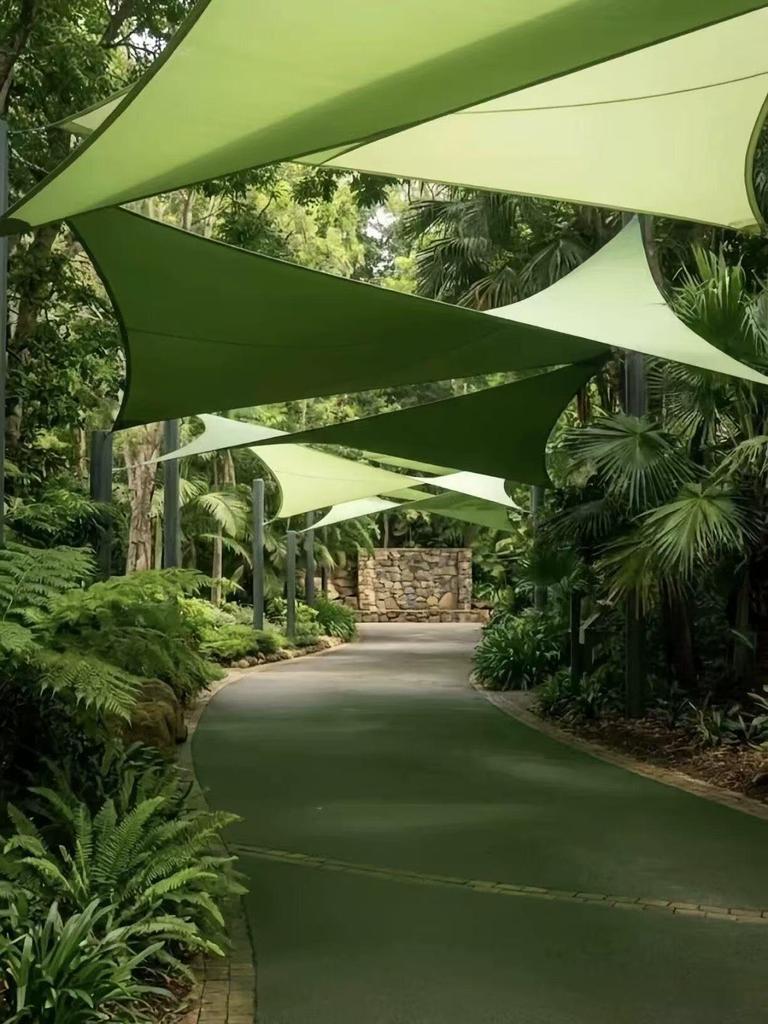 Triangle Oxford Cloth Sunshade Sail - Thickened, Waterproof Sun Protection for Pool, Courtyard, Balcony