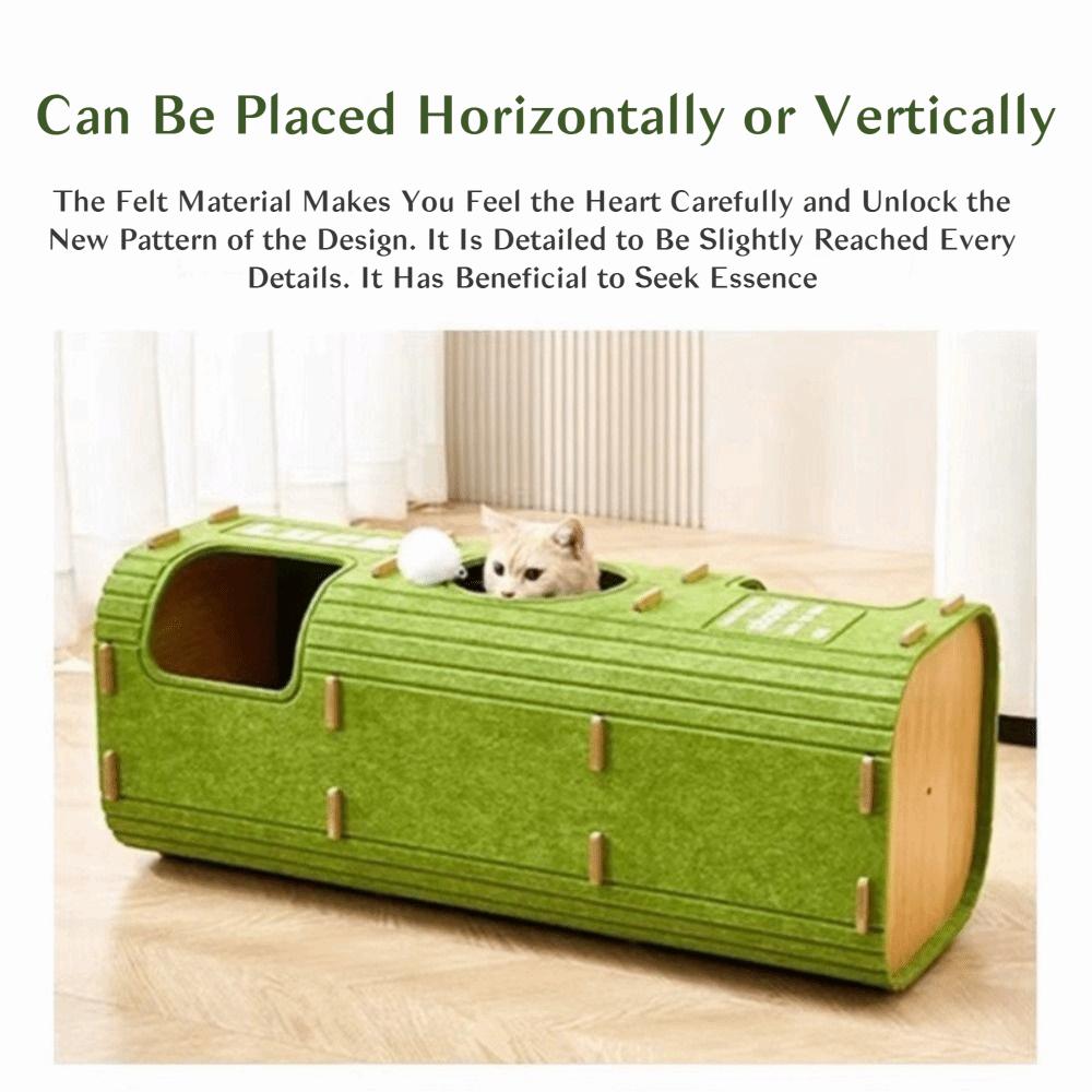 With Holes Cat Castle House All-in-one Cat Condo Japanese Style Cat Bed  Pet House