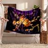 Agatsuma Zenitsu Printed Flannel Blanket, Skin Friendly Warm Throw for Indoor Couch Bed Daily Use