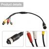 CCTV 4 PIN Aviation To BNC-RCA-cable With Video Audio & DC Power Camera Cable
