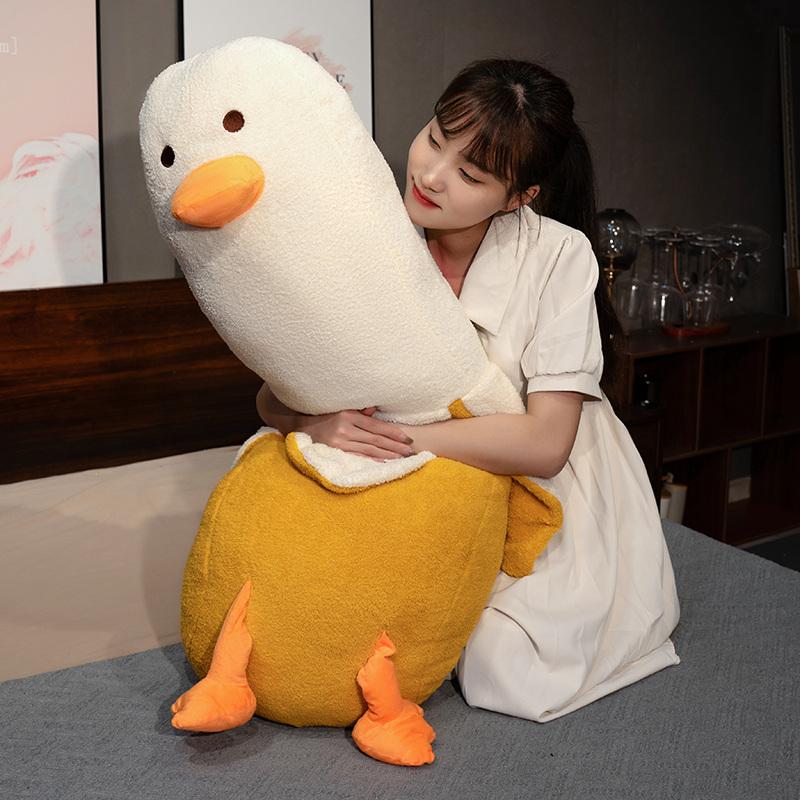 50-120cm Cute Creative Banana Duck Plush Toy Cute Duck Throw Pillow Doll Send Children Christmas Birthday Presents