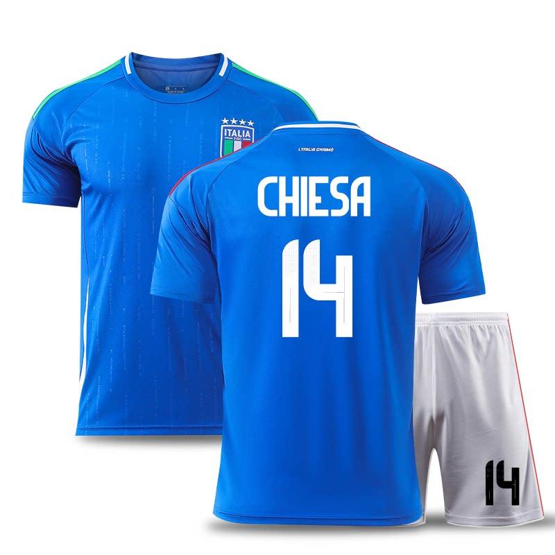 2024 Italy Home Jersey #14 (Chiesa) XXL
