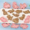 8Pcs Cookies Cutters Set Dinosaur Plastic Cartoon Pressable Biscuit Mold Confectionery Cookie Stamp Baking Pastry Bakeware Tools