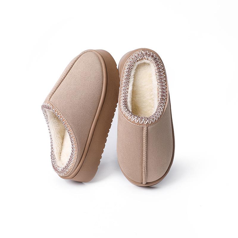 New suede cotton slippers women's autumn and winter indoor home thick-bottomed Mori women's fluffy cotton slippers
