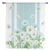 Summer Flowers Daisies Ακουαρέλα Παράθυρο Τούλι Κουρτίνες για Σαλόνι Κουζίνα Μοντέρνες Περιποιήσεις Παραθύρων Κουρτίνες Voile