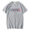 Y2k Funny Focus Print Round Neck Short Sleeved Casual Sports Oversized Tshirt Cotton Loose Tees Spring Summer Streetwear Unisex