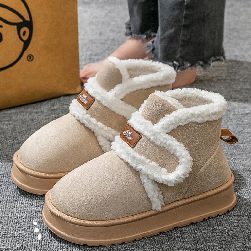 Dames Winter Sneeuwlaarzen met Verdikte Voering voor Antislip, Warmte en Comfortabele Schoenen
