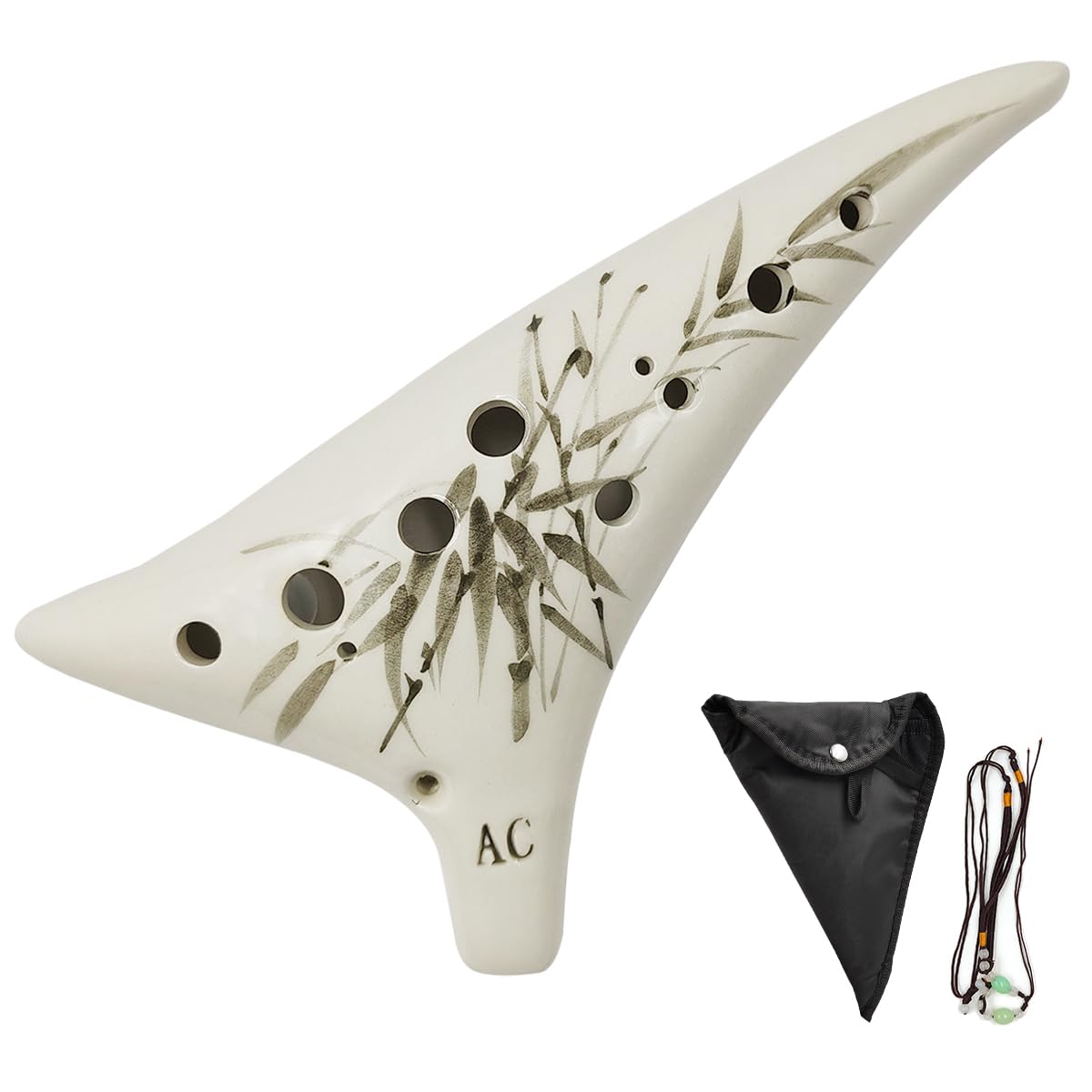 

SENHAI 12 Hole Ocarina Musical Instrument Ceramic Ocarina Musical Instrument with Sheet Music Lanyard Protective Bag Gift (12 Hole Alto C)