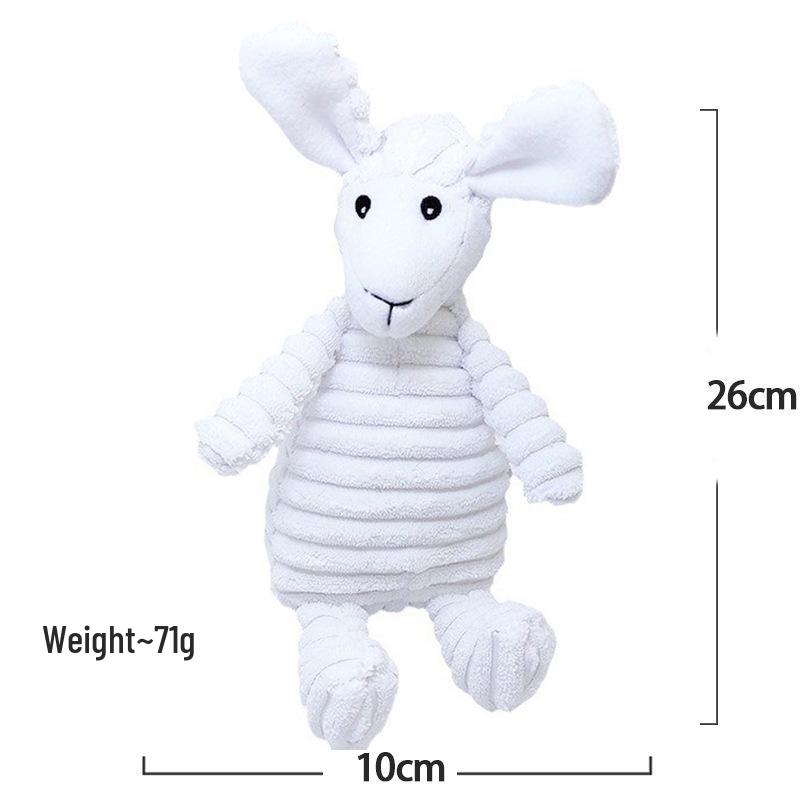 Corduroy Plush Dog Toy: Sounding, Teething, Teeth Cleaning, Boredom Relief with Monkey & Fox Designs.