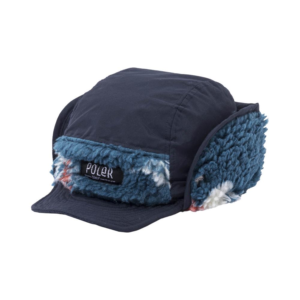 POLERSTUFF Jacquard Sherpa Flap Cap Blue