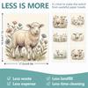 6PCS Kitchen Dishcloths Reusable Cleaning Dish Towels Absorbent Lint Free Cloth Washable Duster Rags Tea Towels Sheep Pattern Dishcloth