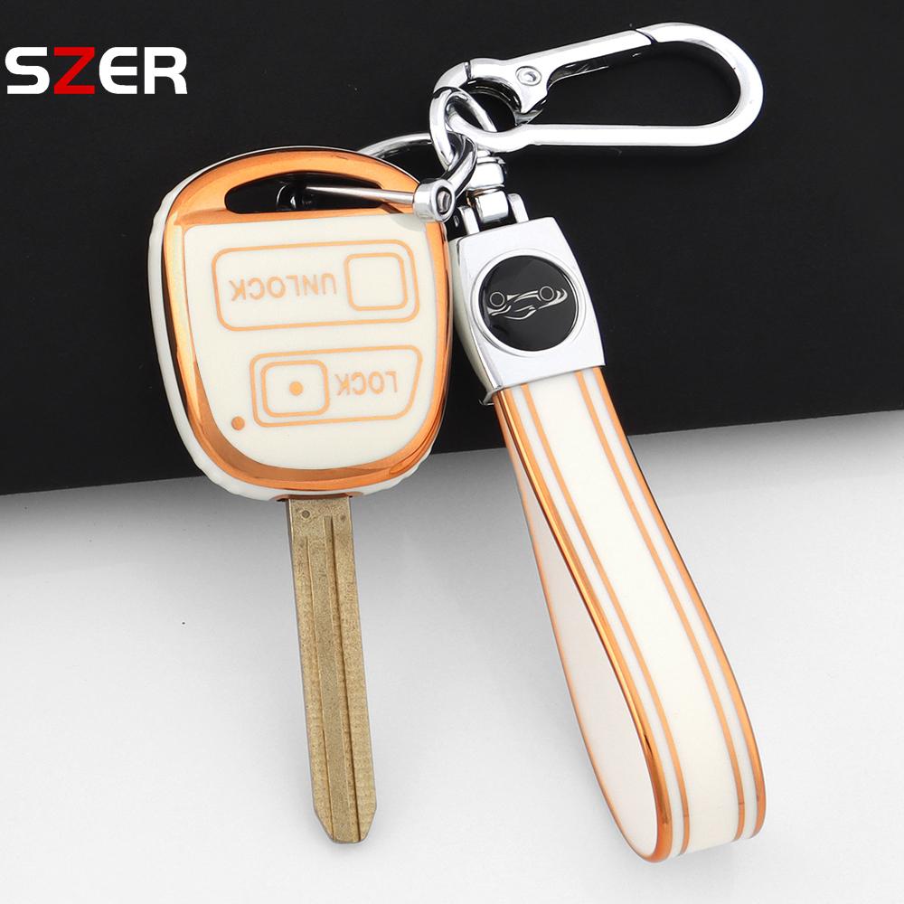 New For Toyota Fj Cruiser Land Yaris Echo For Lexus Es Gs Ls Is Rx Sc Lx Rx400H Keychain Tpu Car Key Case Protect Cover