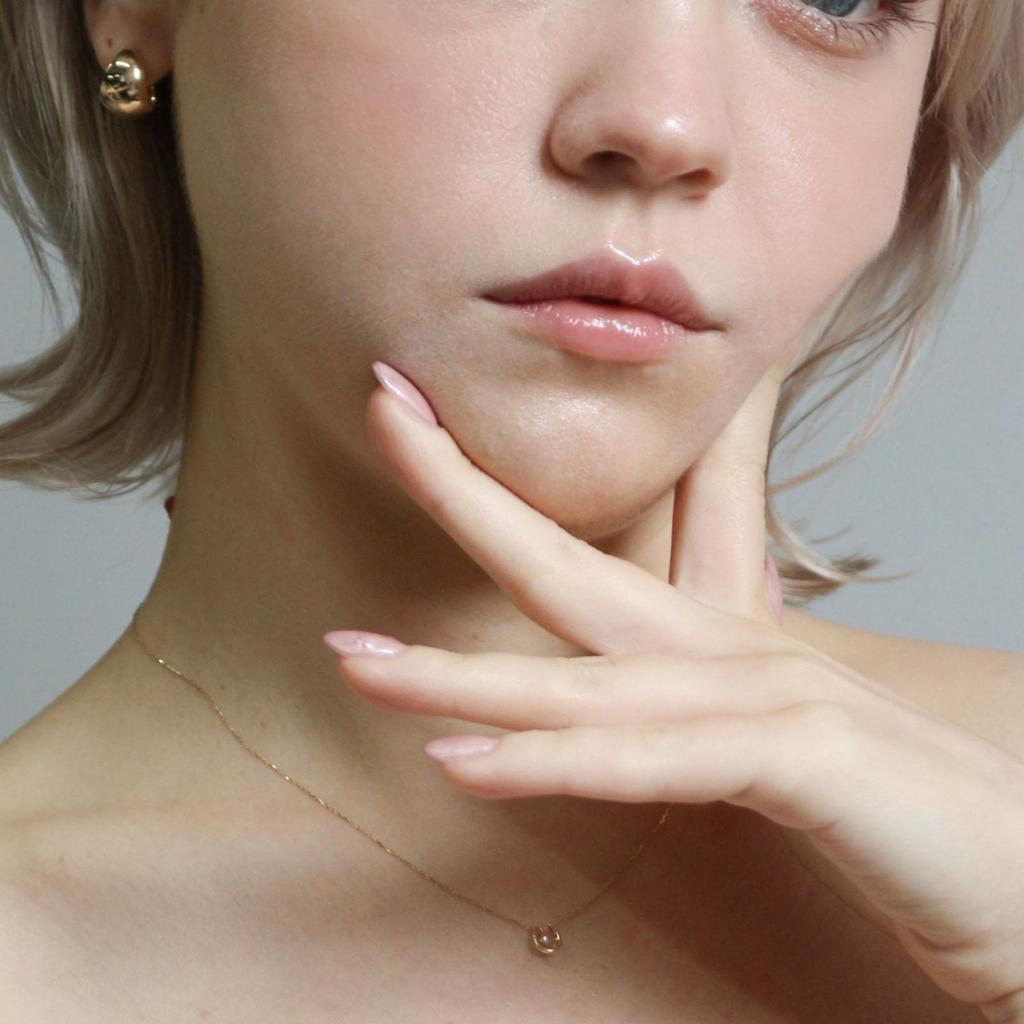 Diamond K10YG Horseshoe Necklace for Women [cui-cui]