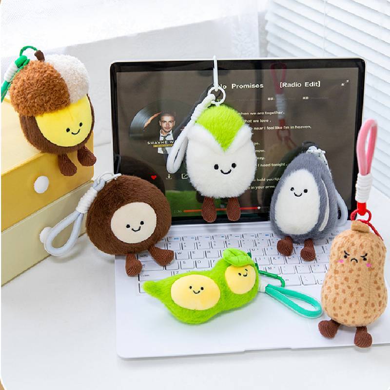 Nut Series Plush Keychain With Ultra Soft Short Plush For Kids And Teens
