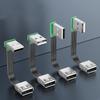 Super Flat flexible USB 2.0 A Male to Female 90 Angled Extension Charging data cable USB male to female right/left/down/up