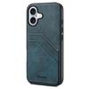 DENIOR For iPhone 17 Case Dual Card Slots PU Leather+TPU+PC Phone Cover