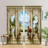 Natural Scenery Landscape Seascape Seagull Window Curtains Blinds For Living Room Bedroom Bathroom Kicthen Door Home Decor2Pcs