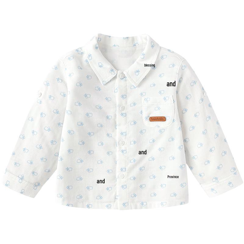 Balabala Baby Summer Long Sleeve Collared Shirt