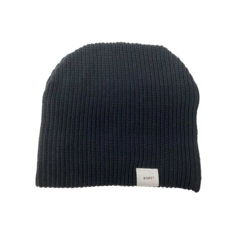 Used Double Taps WTAPS 24SS BEANIE 01 / CTPL. COOLMAX Knit Hat Cap Black 241MADT-HT01 Hat Men s Hat Knit Cap Logo Black 104H-108