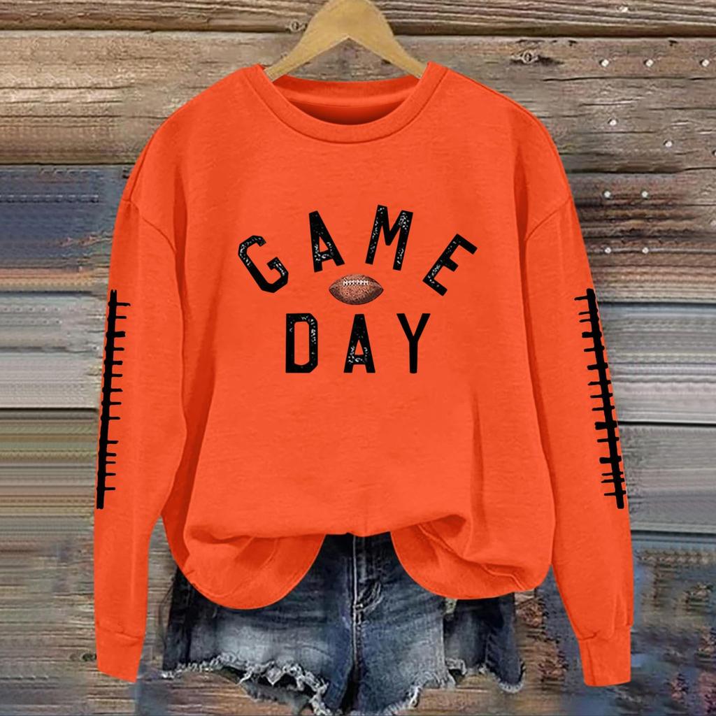 Women's Fashionable And Casual Long Sleeved Printed Round Neck Sportswear Pullover Sweatshirt Top