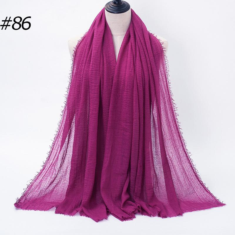 Crinkle Cotton Hijab Scarf Women Scarves Bandana Turban Headscarf Muslim Shawl Africa Wrap Headband Islamic Shawls Headband