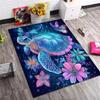 Sea Turtle Ocean Theme Area Rug Underwater World Print Carpet Non Slip Washable For Living Room Bedroom Game Room Home Decor