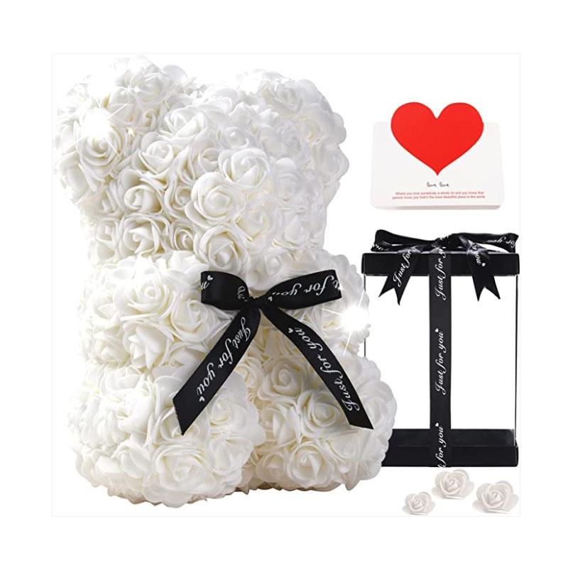 Eternal Rose Bear 25cm - Mother's Day & Valentine's Gift In Gift Box