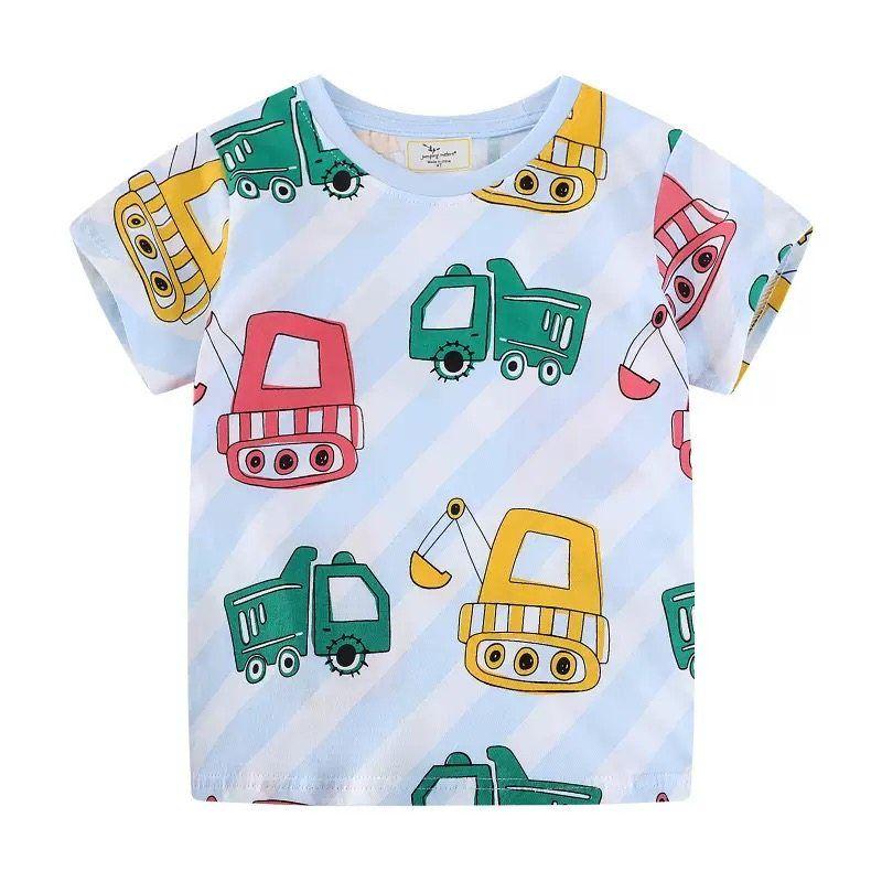 Foreign Trade Boys and Girls Short sleeve T-shirt 2025 New Pure Cotton Top Fried Street Pu Shuai Boys and Girls Summer Clothing Children Clothes 3