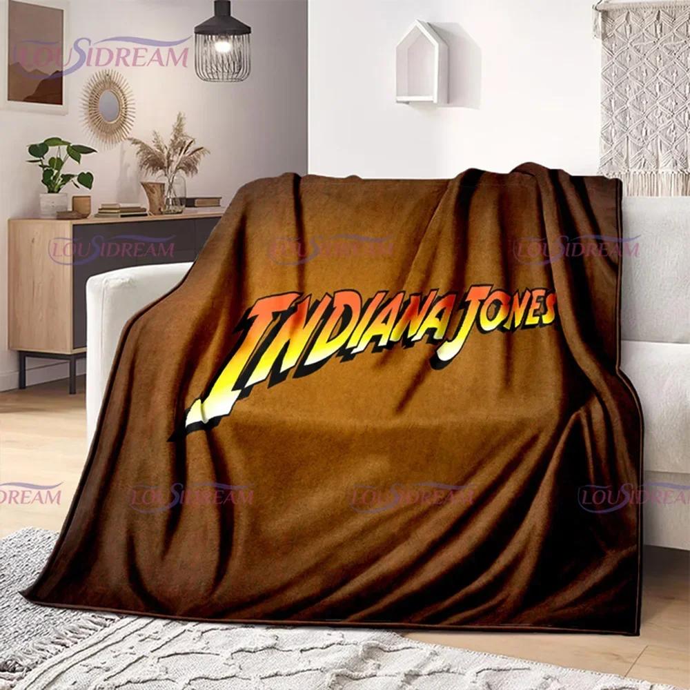Indiana Jones and The Dial of Destiny Flannel Blanket Bedding Bedspread Sofa Warm Blanket Home Decor Children Adult Fans Gift