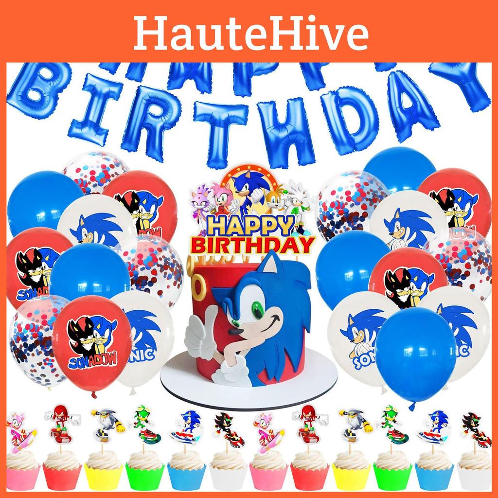 Cartoon Balloon Blue Pink Dog Cake Topper Birthday Decoration Party