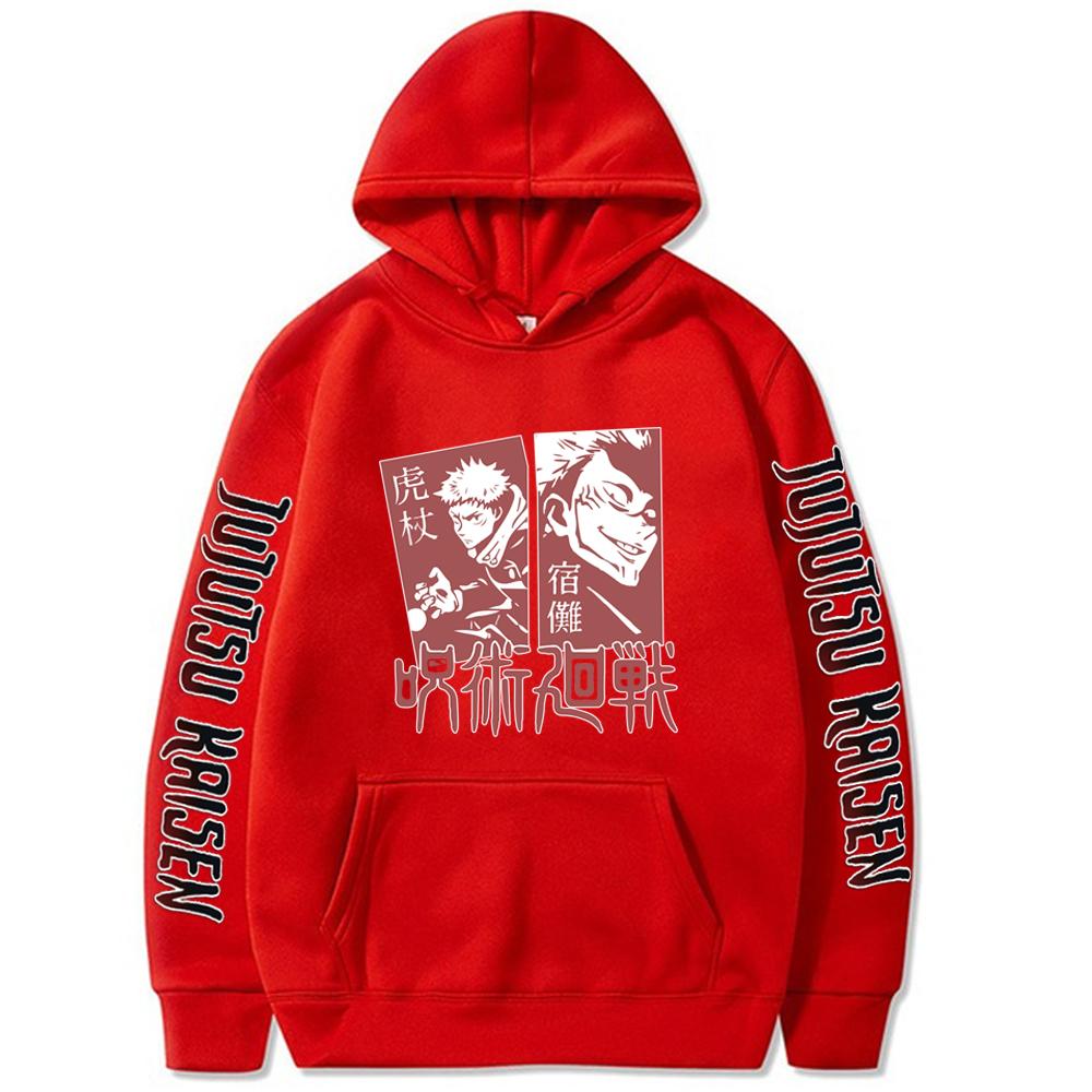 Jujutsu Kaisen Anime Graphic Printed Hoodies Vintage Oversized Hooded Sweatshirt Long Sleeves Hoodie Men Women Clothes