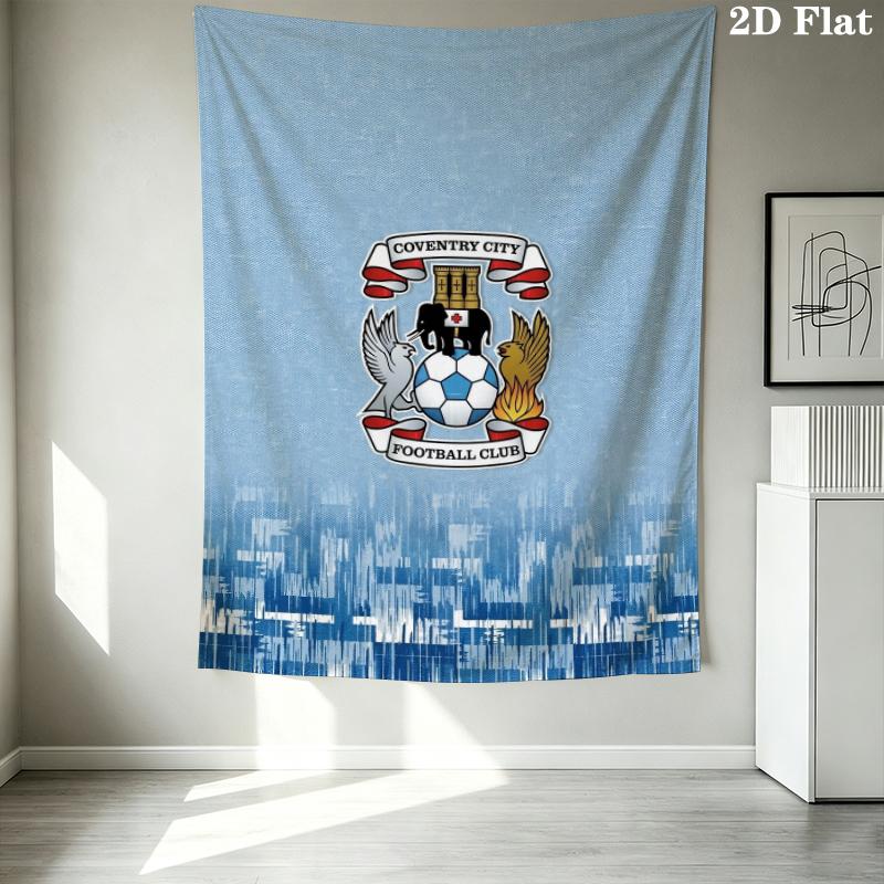 Coventry City FC Wall Tapestry Aesthetic Wall Hanging Printed Fabric Blanket Decorative Tapestries for Bedroom Living Room Home Decor