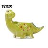 Small Plant Holder for Office Ceramic Dinosaur Planter, Cartoon Flower Pot with Drainage Hole, Cute Animal Dino Succulents, Indoor Outdoor Home