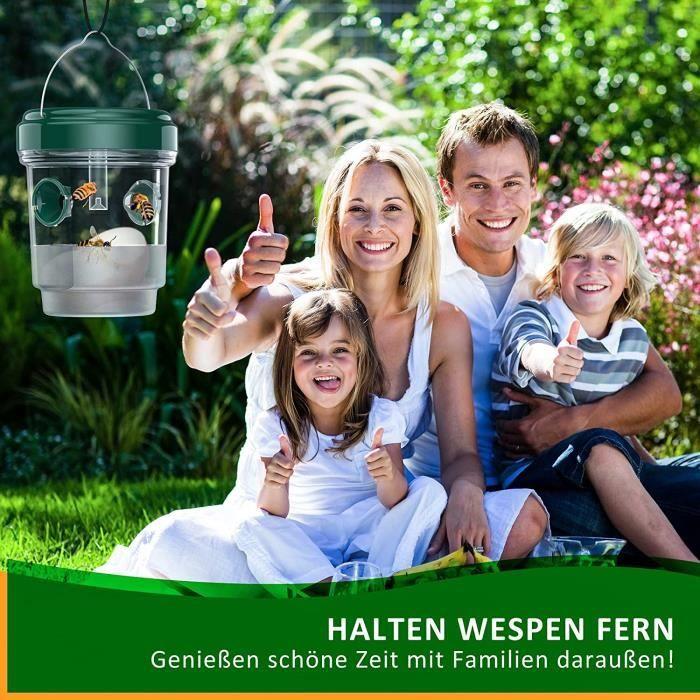 Set of 2 Solar Wasp Traps, Mosquito Trap, Fly Trap, Solar Live Trap Against Wasps, Bees, Hornets106