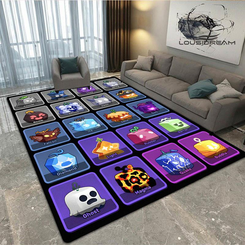 Spiel B-blox Früchte bedruckter Teppich Rutschfester Teppich Außen Teppiche Läufer Wohnzimmer Schlafzimmer Dekor Teppich für Schlafzimmer Geburtstagsgeschenk