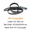 Transmission Belts T5-940/980/990/1000/1020/1050/1100/1200/1215/1250 Closed Loop Rubber Synchronous Belt Width 10/15/20/25/30 Mm