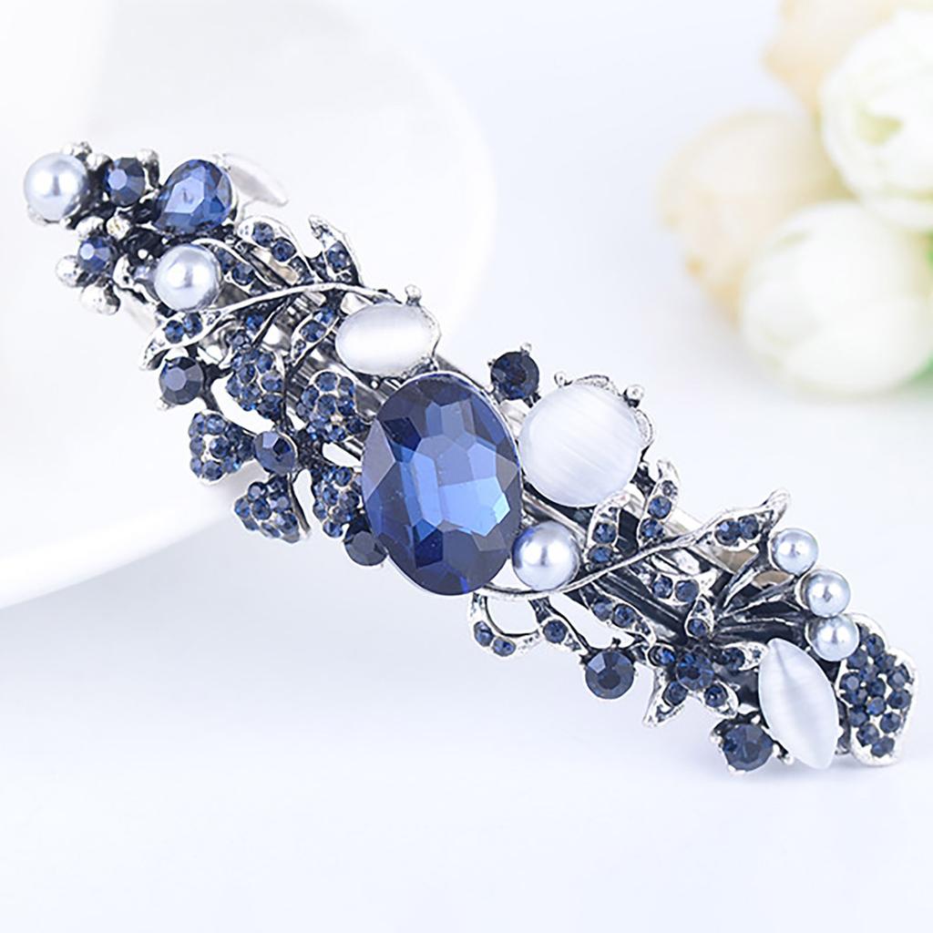 Hair Barrettes Crystal Rhinestones Hair Clips Butterfly French Clips Vintage Spring Hair Clips Flower Hair Jewelry