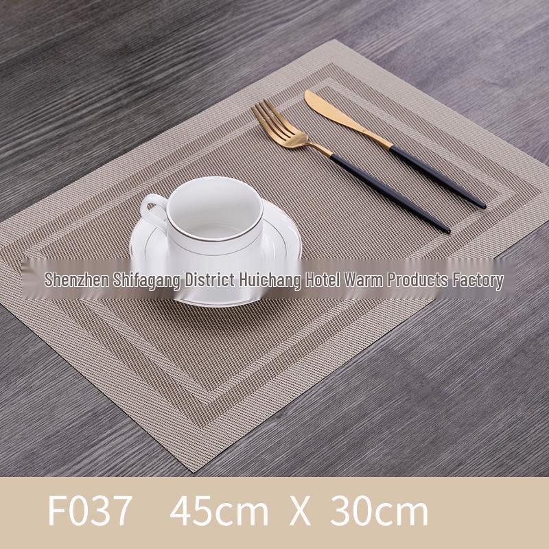 European-Style PVC Placemat - Heat-Resistant, Double-Frame Design for Western Food
