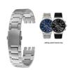 19mm 21mm Silber schwarz Metallarmband Länger Herren-Uhrenarmband Für Swatch YCS YVS YGS matt Edelstahl Faltschließe Uhrenarmband